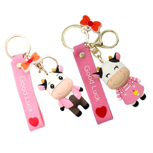 GALPADA Schlüsselanhänger Aus Silikon mit Ochsenmotiv Zum Valentinstag 2er-Set Modischer Taschenanhänger Aus Metalllegierung für Autotasche GALPADA Schlüsselanhänger Aus Silikon mit Ochsenmotiv Zum Valentinstag 2er-Set Modischer Taschenanhänger Aus Metalllegierung für Autotasche von GALPADA