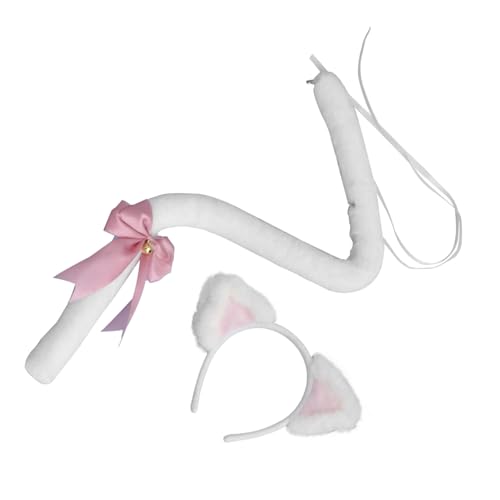 GALPADA 1satz Katzenohren Haarreif Mit Lustiges Cosplay-zubehör Für Partys Und Festivals Niedlicher Haarreifen Mit Katzenohren Und Dekorativem Schweif Für Kostüm-events Und von GALPADA