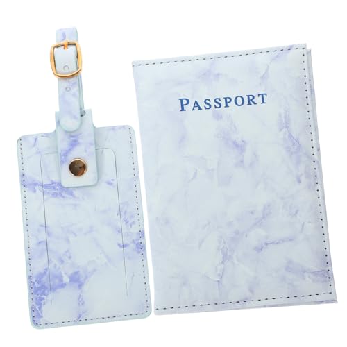 GALPADA Reise-passhülle Mit Gepäckanhänger wasserdichte Pu-marmor Passport Protector Für Damen Und Herren Für Dokumente Und Bordkarten Leicht Und Tragbar Für Reisen von GALPADA