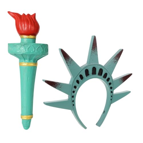 GALPADA 1satz Kopfbedeckung Statue Für Damen Verstellbares Stirnband Mit Krone Und Fackel Für Halloween Kostümpartys Und Rollenspiele Einzigartiges Kostümzubehör Für Event von GALPADA