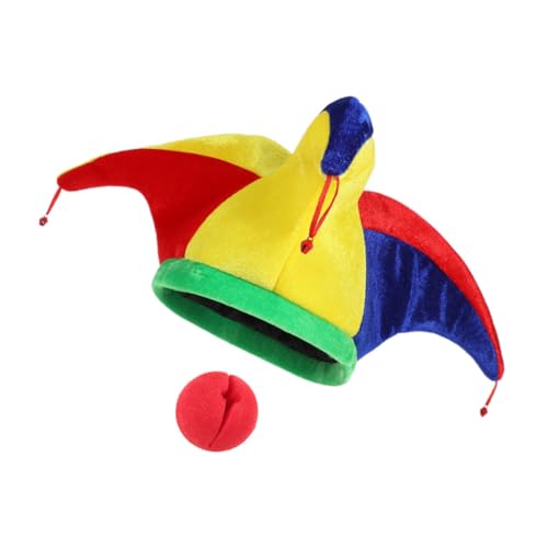 GALPADA Lustiger Clownhut Karnevals-glockenmütze Partyhut für Damen Herren Jungen und Mädchen von GALPADA