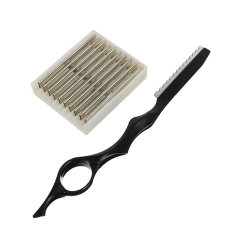 GALPADA Manuelles Haarschneider Satz Mit 10 Klingen Rasierer Zum Ausdünnen Haarstylings Ergonomischer Griff Professionell Und Für Friseure Und Heimgebrauch von GALPADA