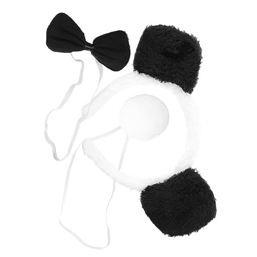 GALPADA Panda Kostüm Satz für Stirnband Fliege Cosplay Zubehör für Halloween Karneval Kostümparty von GALPADA