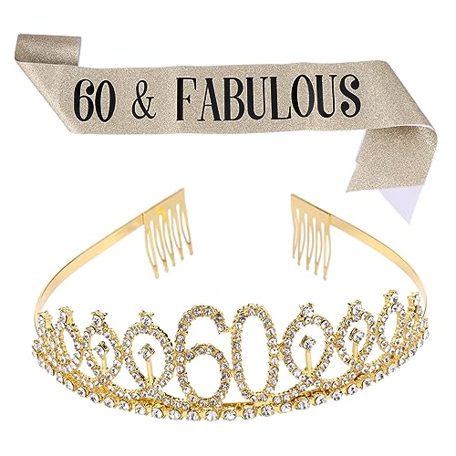 GALPADA 1 Set 2 Stück Krone Zeremonieller Gürtel Geburtstagskönigin Dekoration Party Schärpe Krone Etikette Gürtel Kronenaufsatz Frauen Schärpen Ritualgürtel Prinzessin Strass Gürtel von GALPADA