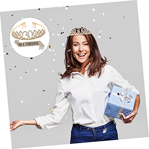 GALPADA Geburtstag Crown Mit Party-etikette-gürtel Schärpe Für Mädchen Geburtstagsfeiern Party-schärpe von GALPADA