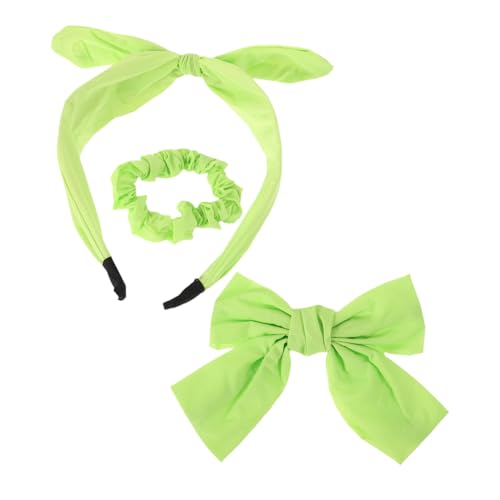 GALPADA 1 Set Obstgrünes Haar Accessoire Set Mini Puppenhaus Zubehör Aufkleber Puppenhaus Verkleidung Zubehör Haarspange Shampoo Puppenhaus Puppenhaus Borte Hellgrüner Stoff von GALPADA