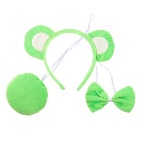 GALPADA 1satz Tierohren Kostümset Für Erwachsene Und Junge Mädchen Teiliges Set Mit Süßen Bärenohren Fliege Und Nase Für Halloween Cosplay Und Weihnachtsfeiern Weiches Langlebiges von GALPADA