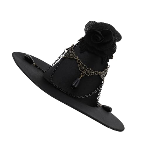 GALPADA 1stück Witch Hat Für Halloween Leichtes Satinmaterial Verstellbar Mit Haarklammern Für Kostümpartys Und Festivals von GALPADA