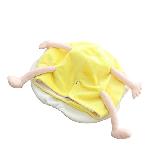 GALPADA 1 Stk. Pochierter Eierhut Reiter Plüsch-küken-hut Plüsch Plüsch-ei-hut Neuheitshut Für Hut Anziehen Küken Hut Neuartiger Kostümhut Plüschkissen Kappe Plüsch Und Pp Baumwolle von GALPADA