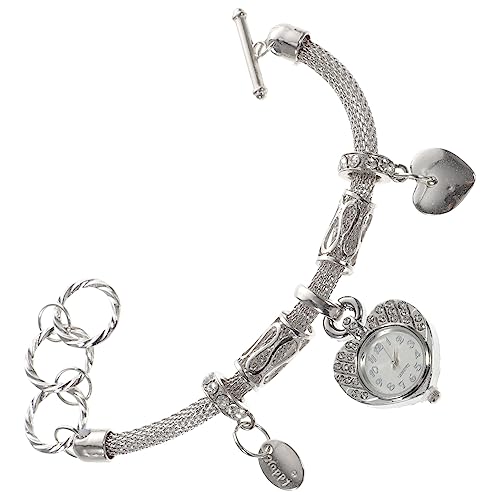 GALPADA 1 Stück Armbanduhr Charm Uhren Für Damen Charm Armbänder Für Herz Charm Armband Herz Charm Uhr Ausgefallene Bling Charm Uhr Damenuhr Frauen Charm Armband Legierung Silber GALPADA 1 Stück Armbanduhr Charm Uhren Für Damen Charm Armbänder Für Herz Charm Armband Herz Charm Uhr Ausgefallene Bling Charm Uhr Damenuhr Frauen Charm Armband Legierung Silber von GALPADA