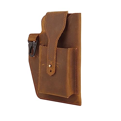 GALPADA 1Stk Gürteltasche Retro Bauchtasche Outdoor Bauchtasche Geldbörse für Männer Smartphone Taktische Brieftasche Ledergeldbörsen für Herren Vintage-Hüfttasche Hüfttasche im Retro-Stil von GALPADA