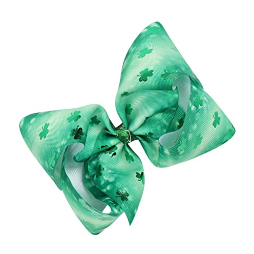 GALPADA 1stk Haarnadel Schleife Haarspange Mädchen Schleifen Kopfschmuck Schleifenclips Für Mädchen Irische Haaraccessoires St Patricks Day Haarspangen Ausgabekarte Kind Krawatte Stoff von GALPADA