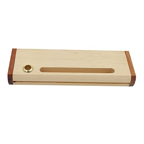 GALPADA 1 Stück Holz Stiftbox Beige Retro Stiftehalter für Büro Schule Stiftetui zur Aufbewahrung von Stiften Visitenkarten und Schreibwaren Kompakte Aufbewahrungsbox mit Feiner von GALPADA
