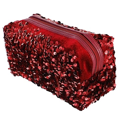 GALPADA Kosmetiktasche Platz Tragbare Pailletten Tasche Große Kapazität Hautpflege Produkte Lagerung Tasche Reise Kosmetiktasche Damen Make-up Handtasche Aufbewahrungstasche von GALPADA