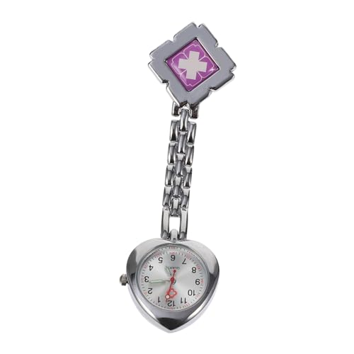 GALPADA 1stück Modische Herzform Taschenuhr Für Praktische Brustuhr Für Pflegepersonal Clip Design Stabil Und Elegant von GALPADA