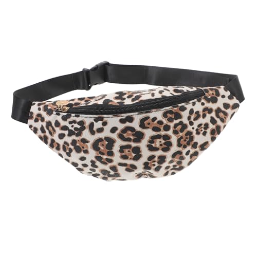 GALPADA 1 Stück Packung Leopardentasche Hüfttaschen für Damen Gürteltasche für Bauchtasche Taille Geldbörse umhängebeutel schulterbeutel Leopardenmuster Reißverschluss Fräulein Violett von GALPADA