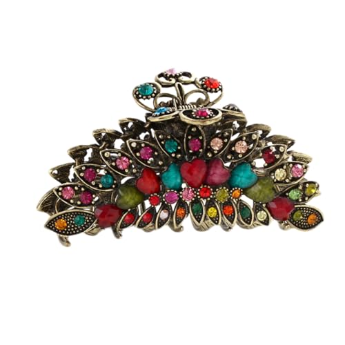 GALPADA 1 Stück Retro Haarklammer mit Strass Vintage Haarclip für Damen Farben Große Krallenclips für Haar Haaraccessoire für Sommer von GALPADA