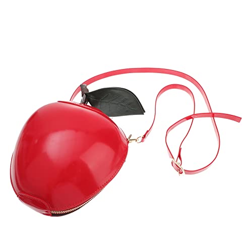 GALPADA 1 X Apfel-Umhängetasche Mini-Schultertasche Geldbörsen Für Teenager Mädchen Kinder-Geldbörse Fruchtförmige Handtasche Apfel-Tasche Einzelne Umhängetasche Metall Rote von GALPADA