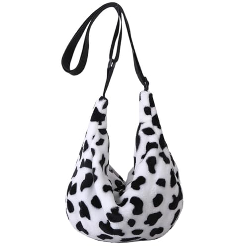 GALPADA Plüsch Schultertasche Für Damen Umhängetasche Mit Großer Kapazität Weiches Material Ausreichend Raum Für Tägliche Bedarfsartikel Für Reisen Und Outdoor-aktivitäten von GALPADA