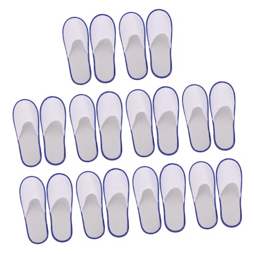 GALPADA 10 Paare Einweg Hausschuhe Herren Reise Slipper Atmungsaktiv Bequem Rutschfest Hotel Gästehausschuhe für Zuhause und Unterwegs von GALPADA
