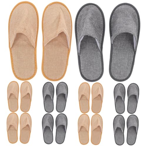 GALPADA 10 Paare Faltbare Hausschuhe für Damen und Herren Geschlossene Zehen Rutschfeste Textsohle Tragbare Reisehausschuhe für Komfortable Nutzung Unterwegs Leichte und Langlebige von GALPADA