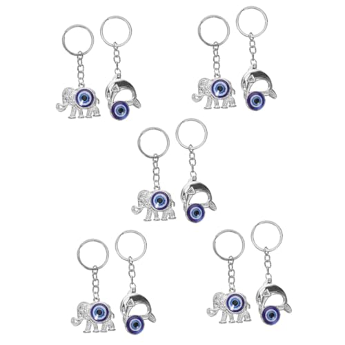 GALPADA 10stücke Evil Eye Schlüsselanhänger Teilig Tierdesign Mit Türkischem Blauen Auge Dekorativer Für Taschen Rucksäcke Und Schlüsselbund Langlebig Und Sicher Für Familie Und von GALPADA