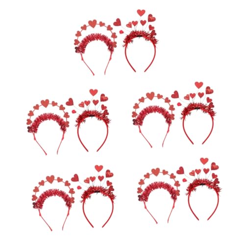 GALPADA 10 Stk Liebe Stirnband Valentinsgruß Liebesherzkopfbopper Valentinstag Herz Stirnbänder Amor Kostüm Valentinstag Stirnband Liebhabertag Stirnbänder Filzstoff Hochzeit Popper Kind von GALPADA