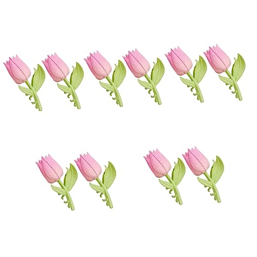 GALPADA 10 Stk Tulpen Fangen Klauenclips Für Dickes Haar Chiffon-blumen-haarspangen Vintage Perle Haarspange Blumenhaarspangen Für Frauen Krallenklammern Brosche Künstlich Fräulein Plastik von GALPADA