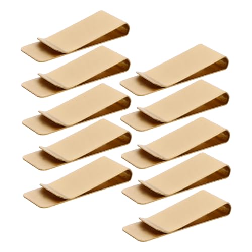GALPADA 10stücke Edelstahl Geldklammer Metall Stiftclip Kartenhalter Notizbuchclip Minimalistisch Für Stifte Karten Bargeld Tragbar Elegant von GALPADA