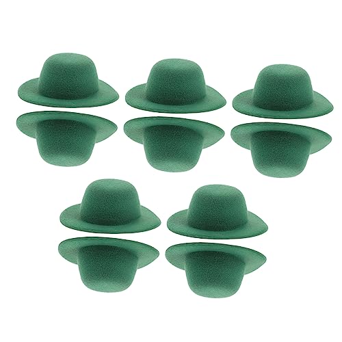 GALPADA 10st Hut Zubehör Mini Grüner Hut Grüner St Patricks Day Hut St. Patricks Day Hut Dekor Mini-kobold-hut Mini Irischer Hut Irischer Tageshut Kostümzubehör Loli Haarschmuck Gefühlt von GALPADA