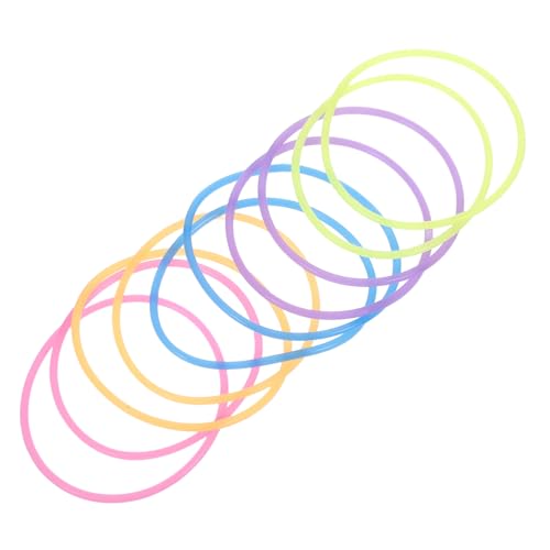 GALPADA 10 Stück Leuchtendes Silikonarmband Bands Armbänder glühen funkeln Partyzubehör Ultra-dünnes Silikon-Armband Silikonbänder in großen Mengen Silikonband Handgelenksbänder Kieselgel von GALPADA