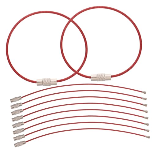 GALPADA 10stücke Runder Schlüsselanhängerkette Aus Metallkabel Schlüsselanhänger Mit Draht-schlüsselring Und Anhängerschlaufen Bastelzubehör Für DIY Schlüsselanhänger Und von GALPADA