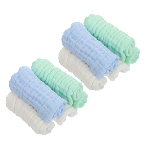 GALPADA 10 Stück Teiliges Baumwoll Waschlappen aus Baumwolle Weiche Handtücher für Neugeborene und Kleinkinder Saugfähige und Hautfreundliche Spucktücher Praktische Mehrzweck Waschlappen von GALPADA