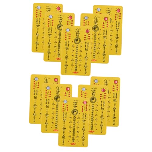 GALPADA 10 Stück Teiliges Chinesischer Taisui Amulettkarten Traditionelle Glücksbringer für Schutz und Wohlstand Leichte Tragbare Mondjahr Luck Karten Spirituelle Geschenkidee von GALPADA