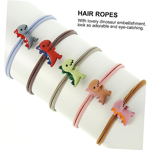 GALPADA 10 Stück Teiliges Dinosaurier Haargummis für Mädchen Elastische Farbenfrohe Haarbänder mit Hoher Elastizität Schonend für Haare für Alltag Party und Schule von GALPADA