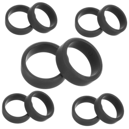 GALPADA 10 Stück Teiliges Herren Silikonringe Elastisch Strapazierfähig Atmungsaktiv Anti Finger Schmuck für Sport Alltag Geschenk von GALPADA