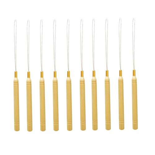 GALPADA 10 Stück Teiliges Langlebige Loop häkelnadeln für Haarverlängerung Praktisches Werkzeug zum Einflechten Leicht und Komfortabel Geeignet für Salon und Zuhause von GALPADA
