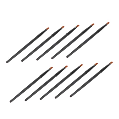 GALPADA 10 Stück Teiliges Lidschatten Pinselset mit Holzgriff Professionelles Make Up Werkzeug für Präzises Augen Make Up Synthetische Fasern Langlebig und Vielseitig für Tägliche von GALPADA