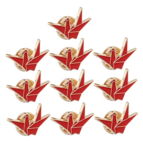 GALPADA 10 Stück Teiliges Origami Anstecknadel Kreatives Cartoon Abzeichen aus Legierung Leichter Sicherer Broschenpin für Kleidung Rucksäcke und Modische Accessoires von GALPADA