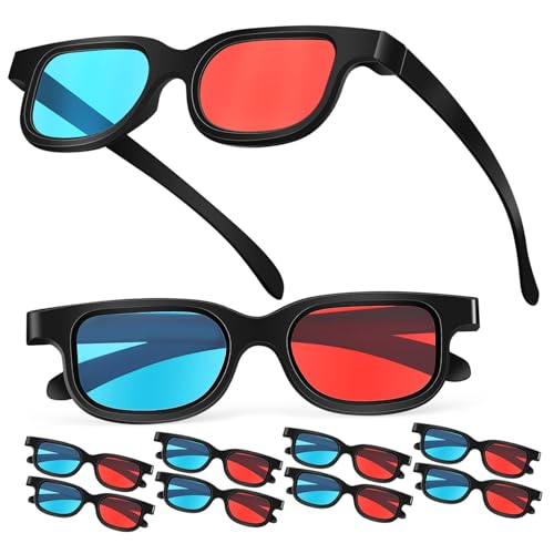 GALPADA 10 Stück Teiliges Rot-blau-linsen Kompatibel mit Fernseher Computer Projektor Ultraleicht Komfortabel für Filme Spiele Bilder Passend von GALPADA