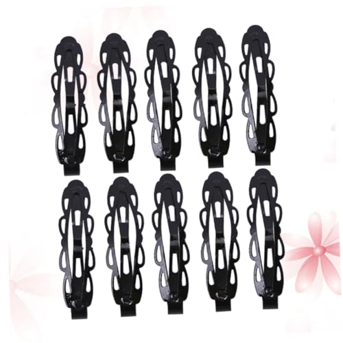 GALPADA 10 Stück Teiliges Schwarze Wassertröpfchen Haarspangen Spitzenmuster Einfache Haarklammern für Stabiler Haarschmuck für Vielseitige Frisuren Junger Mädchen von GALPADA