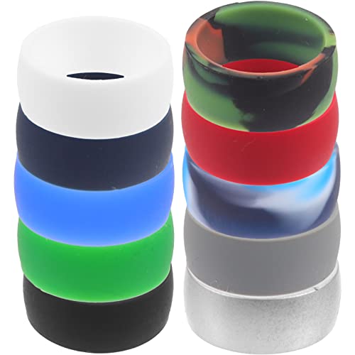 GALPADA 10stücke Rutschfeste Silikonringe Fitness Ringe Für Männer Ergonomisches Design Strapazierfähig Leicht Zu Reinigen Outdoor-sportringe von GALPADA