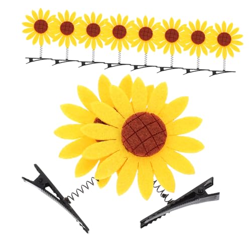 GALPADA 10 Stück Teiliges Sonnenblumen Haarspangen aus Langlebigem Material Hautfreundlich und Bequem Haarschmuck für Mädchen und Frauen Geeignet für Party Hochzeit Alltag und Reisen von GALPADA