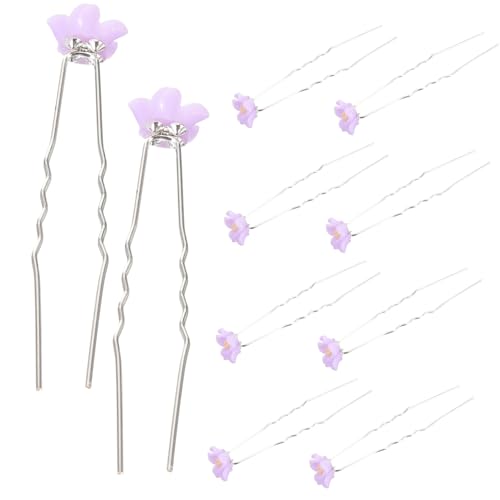 GALPADA 10 Teiliges U förmige Haarnadeln mit Blumenmotiv Sicher Verarbeitet Langlebig und Angenehm zu Tragen als Brautschmuck und Hochzeits haaraccessoires für Damen und Mädchen von GALPADA