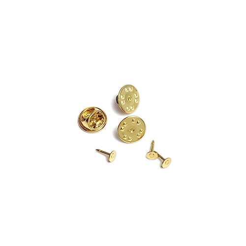 GALPADA 100 Sets Krawattennadel Krawattenklammern Brosche Verschluss Disc Basis Revers Schmuck Zubehör Metall Pin Backs von GALPADA