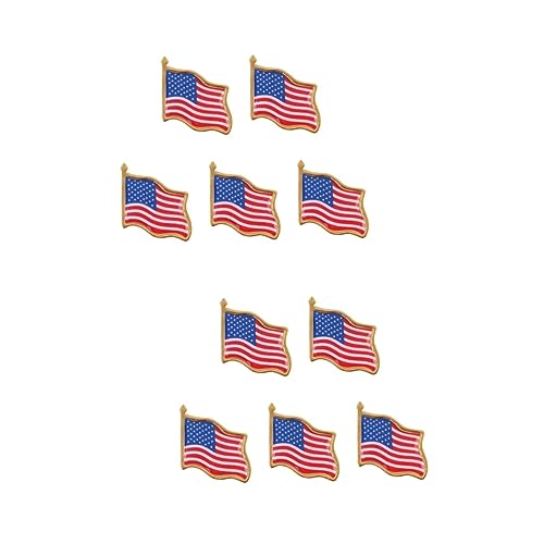 GALPADA 100 Stk Anstecknadel USA-Flaggen-Pin Metallabzeichen USA Flagge Schal-Abzeichen-Stift Revers aus Legierung Mützen für Männer Emaille-Stifte Abzeichen der amerikanischen Flagge Mode von GALPADA
