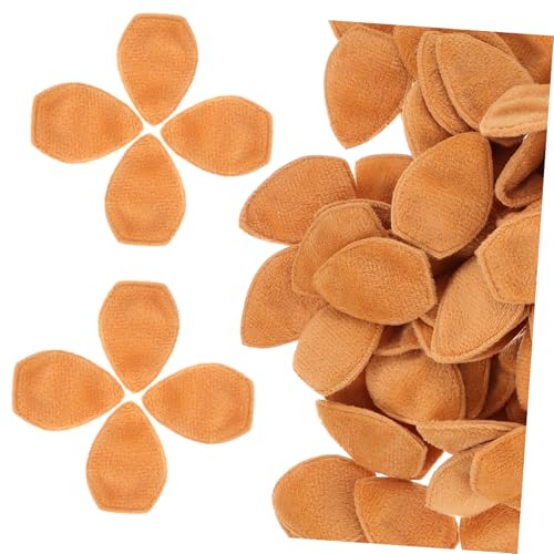GALPADA 100 Stück Miniatur Hirschohren aus Stoff Doppelseitig Plüschig Braun DIY Ohr Dekoration zum Annähen Modische Kleidungs und Bastelverzierung Hautfreundlich und Langlebig von GALPADA