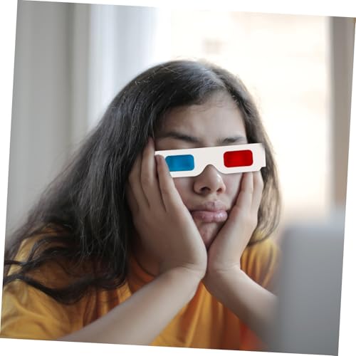GALPADA 100 Stück Papierbrillen Anaglyphenbrille Leichtes Kartonmodell für Filme Videos Erwachsene Stereoerlebnis und Gemeinsame Nutzung von GALPADA