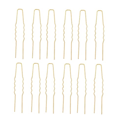GALPADA 100 Stück Teiliges Goldfarbener Kleiner Wellenförmiger U Förmiger Haarnadeln aus DIY Haarschmuck Zubehör für Damen Langlebiges Haarstab Material Styling für Zöpfe und Frisuren von GALPADA