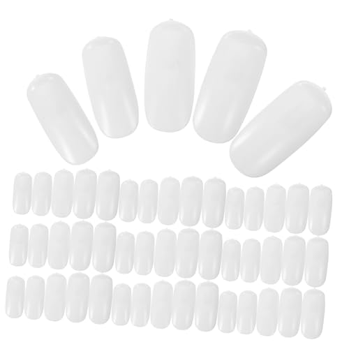 GALPADA 100 Stück Übungs Nagelspitzen Weiß Nagelkunst Practice Tips Nail Polish Stick für Salon Anfänger Nail Art Übung mit Glatter Oberfläche und Langlebigem Material von GALPADA